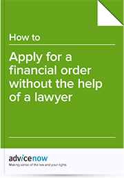 Apply to court about finances