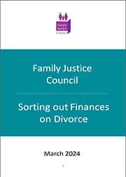 Sorting out finances on divorce 2024